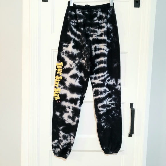 2 Pair BSR By Samii Ryan Jogger Sweat Pant Womens S Tie Dye Rainbow Stars Fleece - Picture 5 of 11